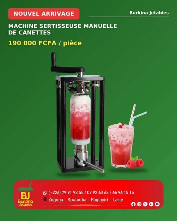 Machine Sertiseuse manuelle de canettes
