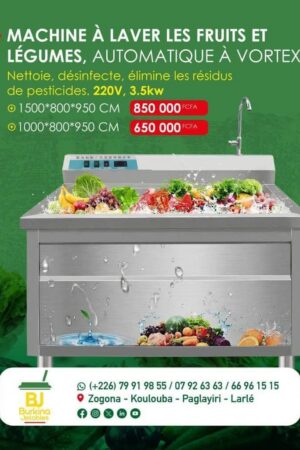 1d173319-766c-4090-8796-df8866ed23a5 Machine à laver les fruits et légumes, automatique à vortex