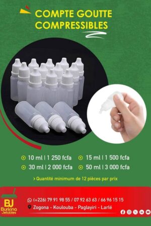 Compte goute compressibles