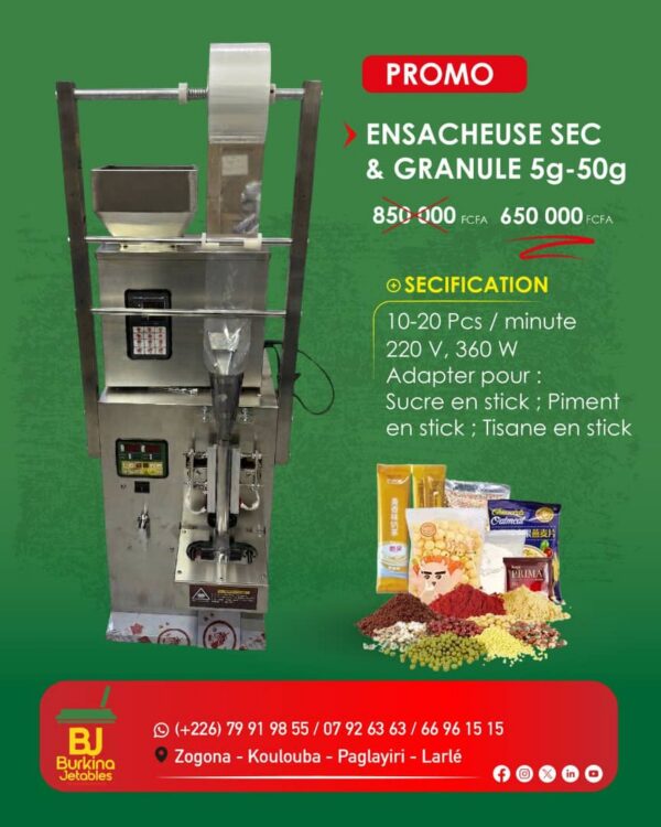 Ensacheuse sec & granule 5g-50g