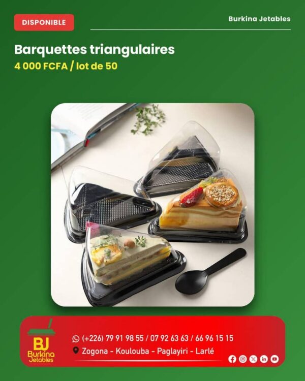 Barquettes triangulaires