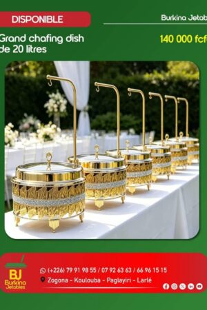 Grand chafing dish de 20 litres