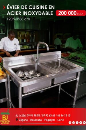 Evier de cuisine en acier inoxydable
