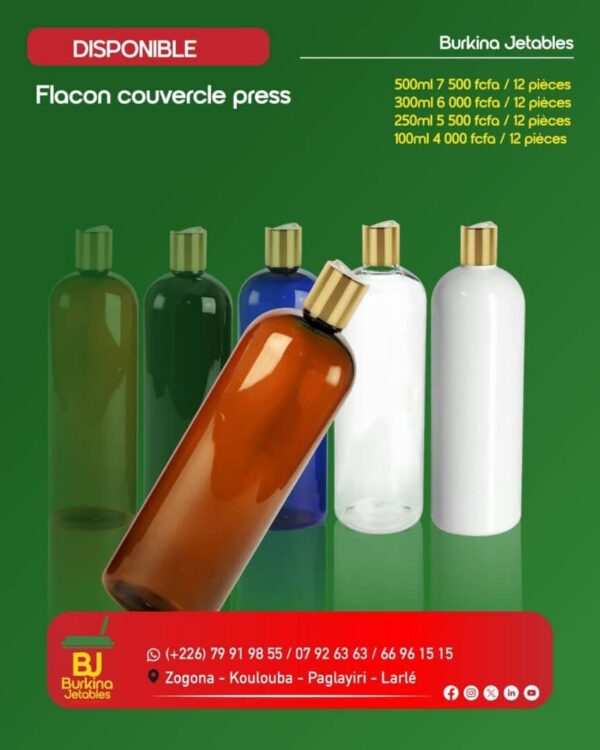 Flacon couvercle press