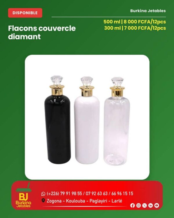 Flacon couvercle diamant